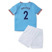 Fotbalové Dres Manchester City Kyle Walker #2 Dětské Domácí 2022-23 Krátký Rukáv (+ trenýrky)